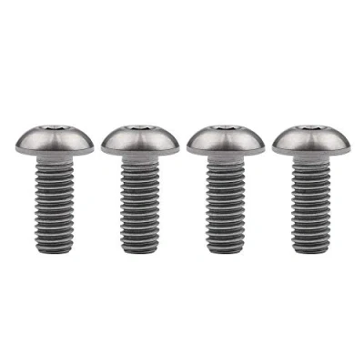 Image of Ruifu Titanium Alloy M5x8 10 12 Water Bottle Cage Bolts Screws Set for Bicycle Mountain Bike（Pack of 4） (Titanium, M5x12mm)