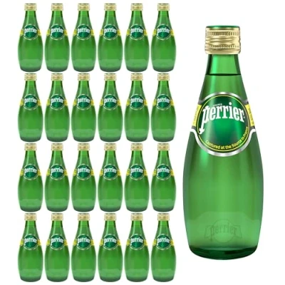 Image of Perrier Sparkling Mineral Water in Glass 330ml (Pack of 24) MyNutri