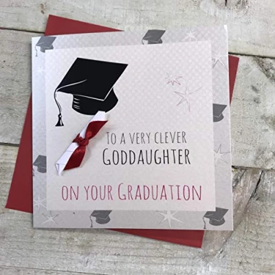 Image of To A VERY CLEVER GODDAUGHTER ON YOUR GRADUATION, Handmade Graduation Card Code G15 GODD