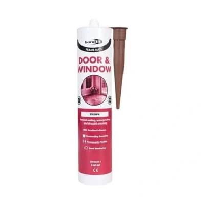 Image of Bond It Frame Mate Door &amp; Window Silicone Sealing Draught Proofing Sealant Laminates Flooring Windows Parquet 310ml (Brown)