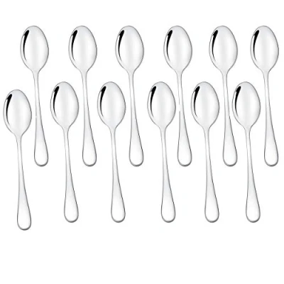 Image of Demitasse Espresso Spoons Set of 12, Mini Coffee Spoon, 18/10 Stainless Steel Small for Dessert, Tea, Appetizer, 4.7