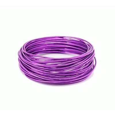 Image of Aluminium Wire Rolls 10m Bendy Craft Silver for Jewelry Making,DIY Sculpture,Modelling Making and Crafts(Purple,Diameter 1.0mm)