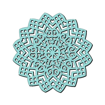 Image of Sweet Dixie SDST0023 Lattice Swirl Stencil, 6 x Inch