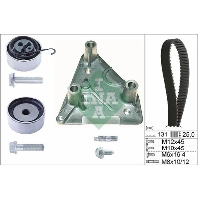 Image of 55597241, 5636086, 5636105, 5636395, 5636724 Timing belt kit INA 530 0492 10 131 VAUXHALL: Astra Mk4 CC, Meriva Mk1, COMBO Mk2