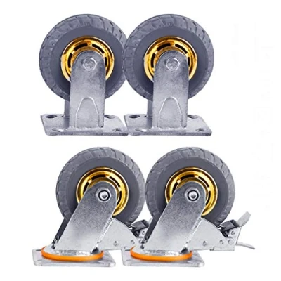 Image of Zlovne Castor Wheels,Heavy Duty,Trolley Furniture Caster,Single Wheel Load 500kg(1102 lbs),Suitable for Scaffolding,Flatbed Carts