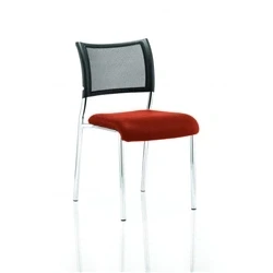 Image of Brunswick No Arm Bespoke Colour Seat Chrome Frame Tabasco Orange
