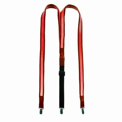Image of ausuky Light Up Men&#039;s LED Suspenders Bow Tie Perfect for Music Festival Costume Party (Red,Suspender)