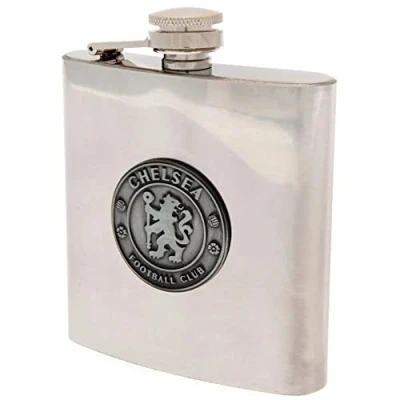 Image of Chelsea Fc 6oz Stainless Steel Hip Flask Antique Style