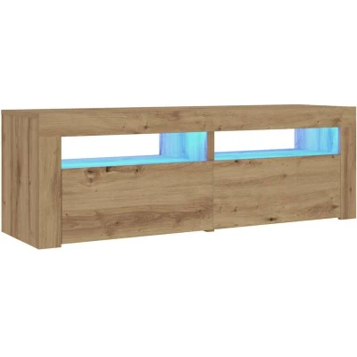 Image of vidaXL Bedside Cabinets 2 pcs with LEDs Artisan Oak 60x35x40 cm