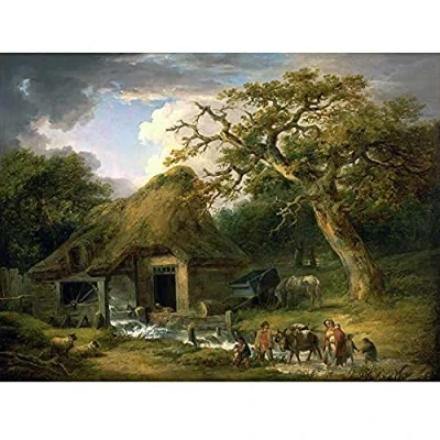 Image of Morland The Old Water Mill Landscape Painting Unframed Wall Art Print Poster Home Decor Premium