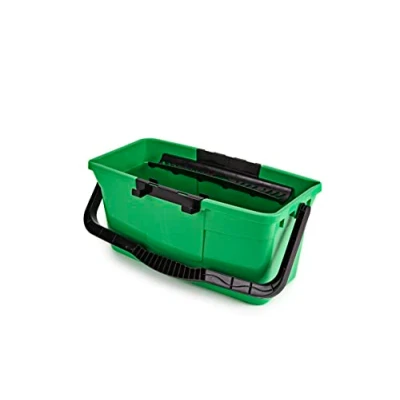 Image of UNGER Window Cleaning Bucket 12L with Sieve, Tool Holder, Measuring Scale &amp; Spout Equipment, Green