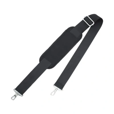 Image of Adjustable Padded Shoulder Strap Replacement Laptop Bag Crossbody Handbag Black Luggage with Metal Clip for Briefcase