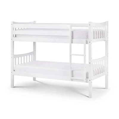 Image of Julian Bowen Bunk Bed, Rubberwood, Bright White, Single