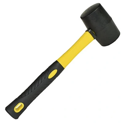 Image of Toolzone 16 Oz Black Rubber Mallet Fibre