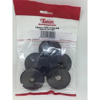 Image of Talon Anthracite Grey Pipe Covers for 15mm Pack of 10