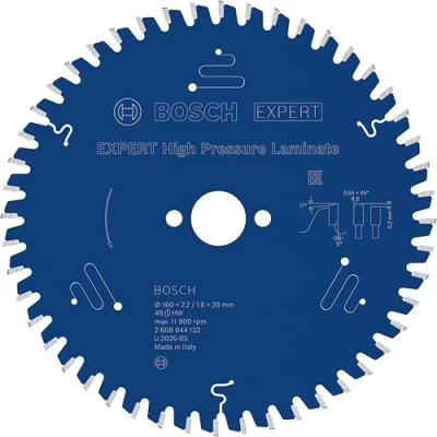 Image of Bosch 2608644132 EXTRH 48 Tooth Top Precision Circular Saw Blade, 0 V, Blue