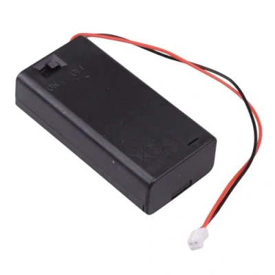 Image of AA x 2 Enclosed Battery Holder with Switch pin JST compatible connector