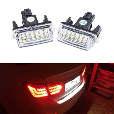 Image of GOFORJUMP 2pcs Error Free Car License Plate Lights LED Number Lamps 12V for T/oyota C/orolla C/amry Y/aris P/rius V/itz A/vensis