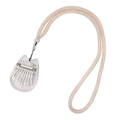 Image of Alnicov 8 Keys Kalimba Thumb Piano,Super MiNi Acrylic Finger Piano with lanyard Suitable for Beginners in Birthday Christmas and Party(Cat ear Shape)