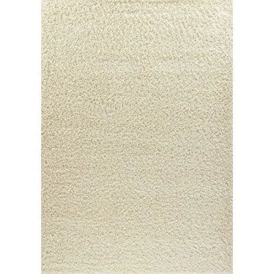 Image of Shaggy Rugs 5cm High Pile Extra Large Medium Small Soft Thick Non Shedding Modern Hallway Living Room Area Carpet Rug (80 x 150 cm, Ivory)