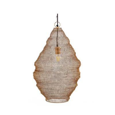 Image of Lindby pendant light Kaviya, Ø 40 cm, gold coloured, iron, E27