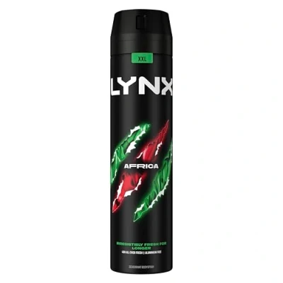 Image of Lynx Africa 48 hours of odour busting zinc tech Aerosol Bodyspray deodorant 250ml
