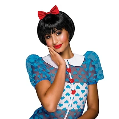 Image of Bristol Novelty BW860 Flirty Flick Wig, Womens, Black, One Size