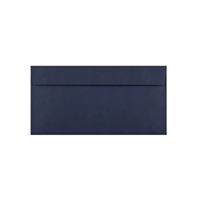 Image of DL Coloured Envelopes for Greeting Cards Wedding Invitations &amp; Crafts (110x220mm) Pack of 10 (Dark Blue Peel Seal)