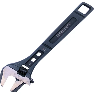 Image of Kennedy Adjustable Spanner, Steel, 10in./250mm Length, 30mm Jaw Capacity