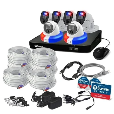 Image of Swann 8 Channel 2TB DVR Recorder with 4K Enforcer Bullet Cameras &amp; 2 x Dome Cameras, SWDVK 856804RL2DE