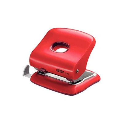 Image of Rapid Fashion FC30 Strong 2 Hole Punch, Punches up to 30 Sheets, Adjustable Guide Bar, Ergonomic Design, Red, 23639403