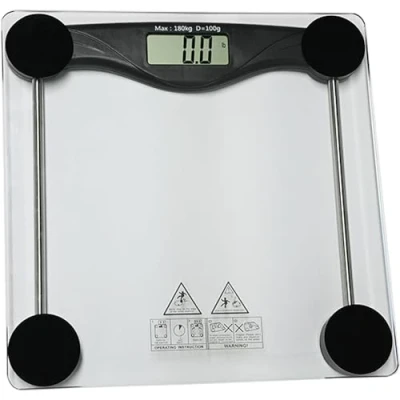Image of Armo® Digital Body Weight Scale Tempered Glass Bathroom With Clear LCD Display Stones, KG, LB (180KG MAX)