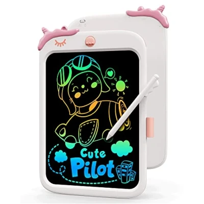 Image of KOKODI Kids Toys for 3 4 5 6 Years Old Girls Boys Unicorn Gifts, 10 Inch LCD Writing Tablet Toddler Drawing Board, Birthday Gift Educational, Doodle Scribbler Pad Colorful Waterproof, Pink