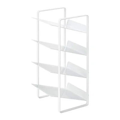 Image of YAMAZAKI 4304 TOWER Bottle Rack, white, Steel, Minimalist, 20 x 20.5 40 cm