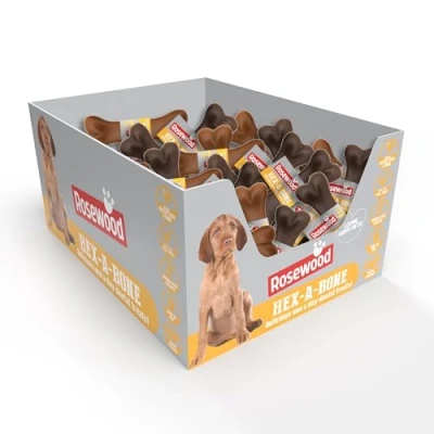 Image of Rosewood Daily Eats Hex a Bone Dental Peanut Butter Dog Treat, 40 x 54g