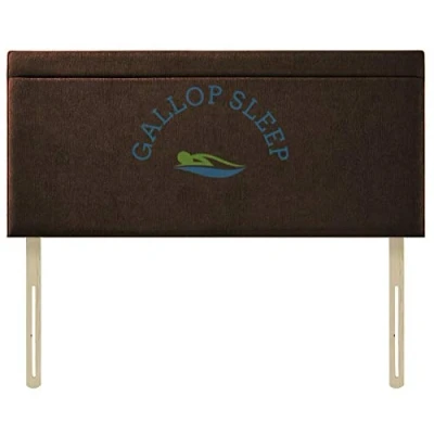 Image of Gallop Sleep Polo Linen Sturdy Headboard for Divan Bed Bedroom furniture (Brown, Single 3 FEET, Height 20 INCHES)
