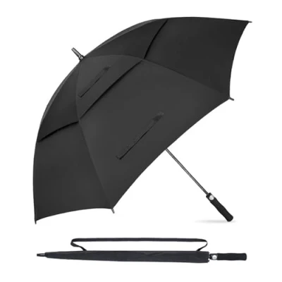 Image of Snowalva 62 Inch Golf Umbrella Windproof Strong, Large Double Vented Canopy Automatic Open Extra Big Outdoor for 2 3 Men Sun Protection &amp; Rainproof