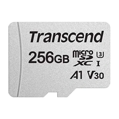Image of Transcend 256GB microSDXC 300S Class 10 Memory Card with up to 95/45 MB/s (for Smartphones, Digital Camers and Nintendo Switch Consoles) including SD Adapter TS256GUSD300S A