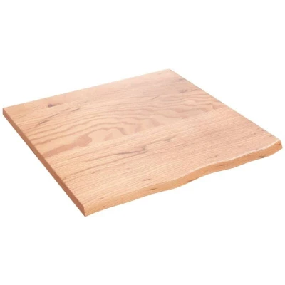 Image of vidaXL Bathroom Countertop Light Brown 60x60x2 cm Treated Solid Wood