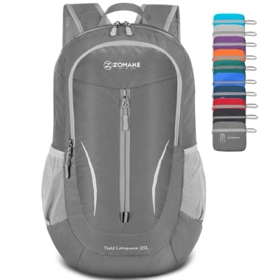Image of ZOMAKE Men&#039;s Ultra Lightweight Packable Backpack 25L(Dimgray New), S