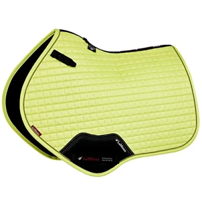 Image of LeMieux Suede Close Contact Square Saddle Pad in Kiwi Pads for Horses Equestrian Riding Equipment and Accessories Small