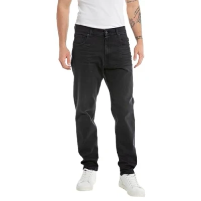 Image of Replay men&#039;s jeans made of comfort denim, black (Black 098), 29W / 34L