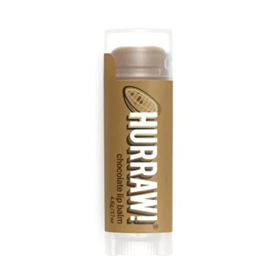 Image of Hurraw! Chocolate Lip Balm: Organic, Certified Vegan, Cruelty and Gluten Free. Non GMO, 100% Natural Ingredients. Bee, Shea, Soy Palm Made in USA