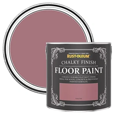 Image of Rust Oleum Pink Scratch Resistant Floor Paint in Matt Finish Dusky 2.5L