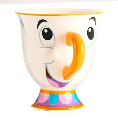 Image of Paladone Beauty and The Beast Chip Mug Officially Licensed Disney Merchandise, Porcelain, Multi Colour, 1 Count (Pack of 1)