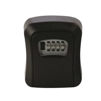 Image of Marco Paul Unique Black Key Safe 4 Digit Combination Lock Box with Included Fittings Resettable Storage Water Resistant Wall Mounted or Free Standing Security Code Home Office