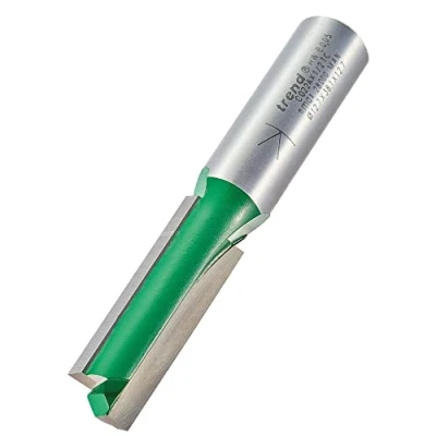Image of Trend CraftPro Straight Two Flute Router Cutter Bit, 1/2 Inch Shank, 12.7mm Cut Diameter &amp; 38mm Length, Tungsten Carbide Tipped, C022AX1/2TC, Silver