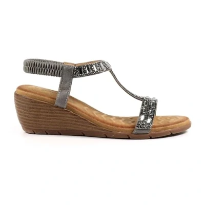 Image of Ladies Macie Rose Gold Wedge Sandal 7