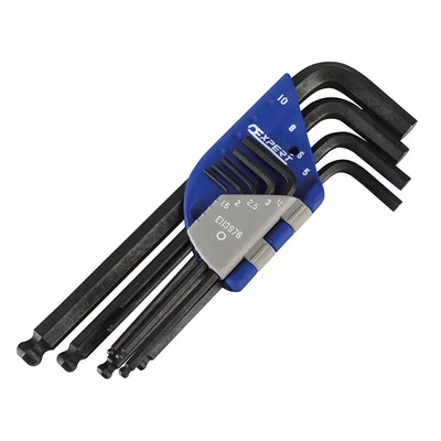Image of Britool E113976B Hex Key Set Long Arm Ball End Metric, 1.5mm 10mm Length, 9 Pcs