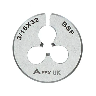 Image of 3/16&quot; x 32 BSF 25mm Circular Die 1&quot; Carbon Steel Thread Cutter British Standard Fine